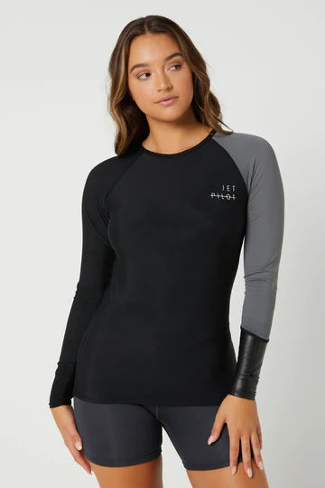 Jetpilot Cause L/S Ladies Rashie | Black