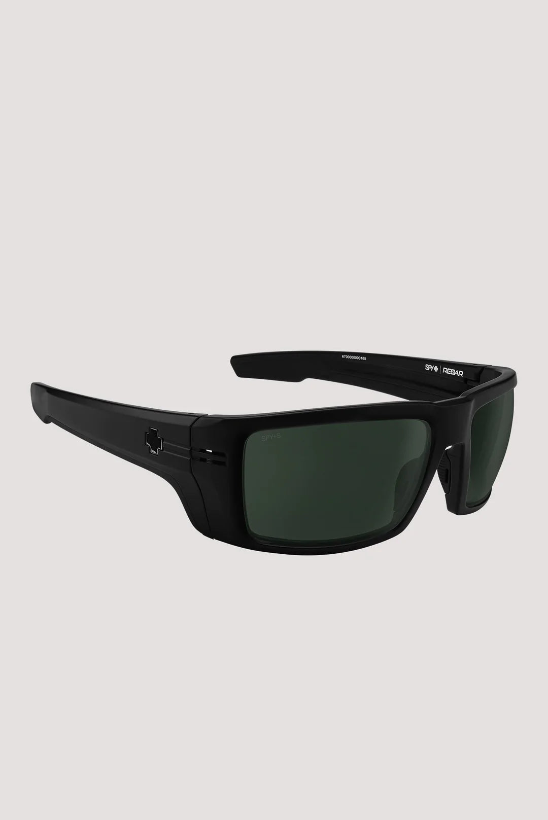 Spy Optic Rebar | Matte Black | Happy Grey Green With a Z87.2+ ANSI rating