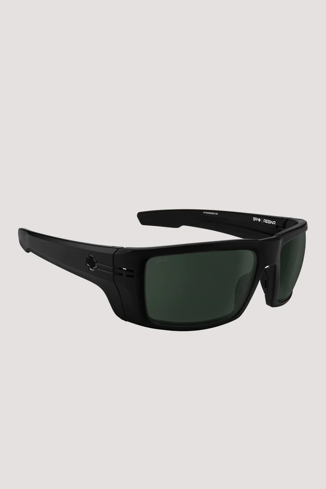 Spy Optic Rebar | Matte Black | Happy Grey Green | Polarised With a Z87.2+ ANSI rating