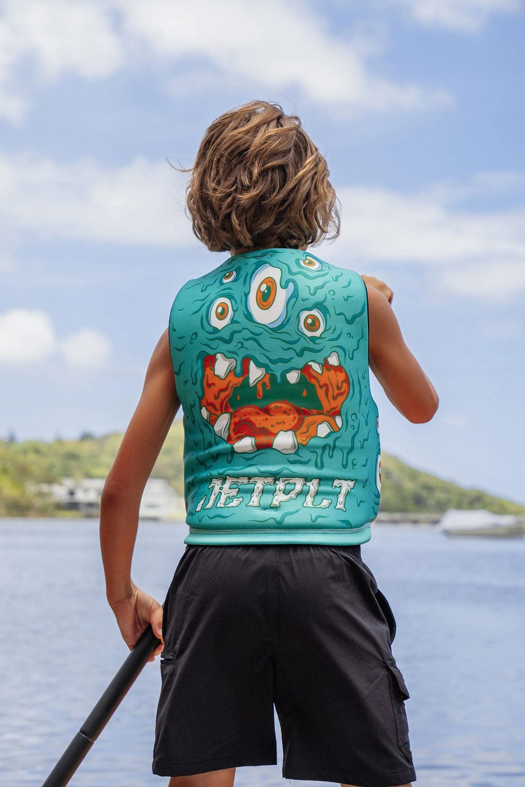 cause boys fe youth eco life vest monster green