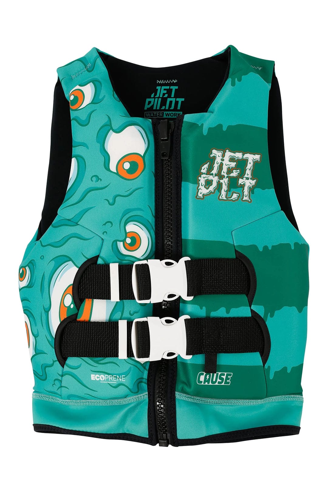 cause boys fe youth eco life vest monster green