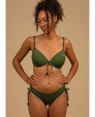 gelato slim tie u/w bikini top | khaki