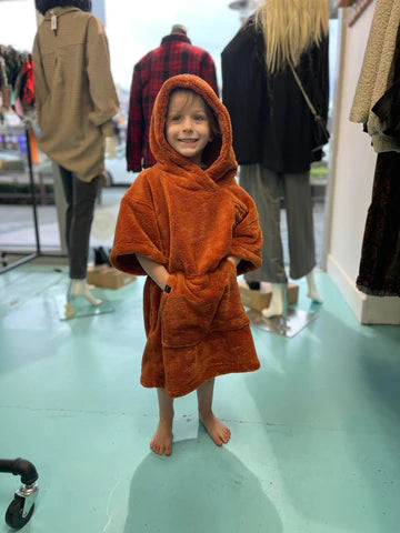 poncho teddy kids (rusty red)