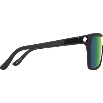 flynn sunglasses matte black w/ green spectra mirror