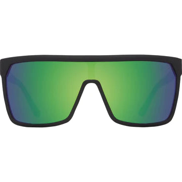 flynn sunglasses matte black w/ green spectra mirror