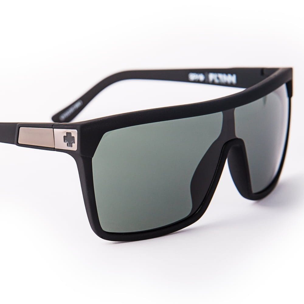 flynn sunglass soft matte black w/ happy grey green