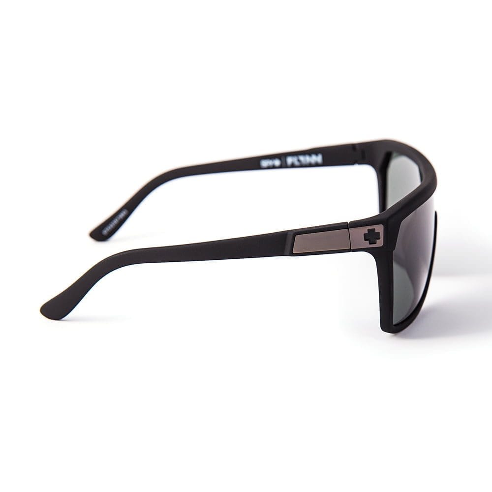 flynn sunglass soft matte black w/ happy grey green