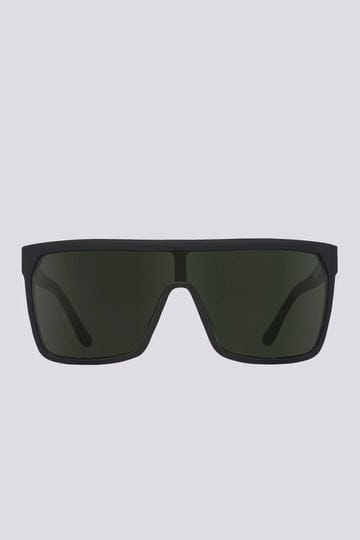 flynn sunglass soft matte black w/ happy grey green