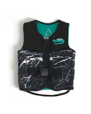 grommy jr life vest black/white