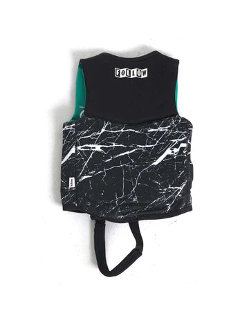 grommy jr life vest black/white