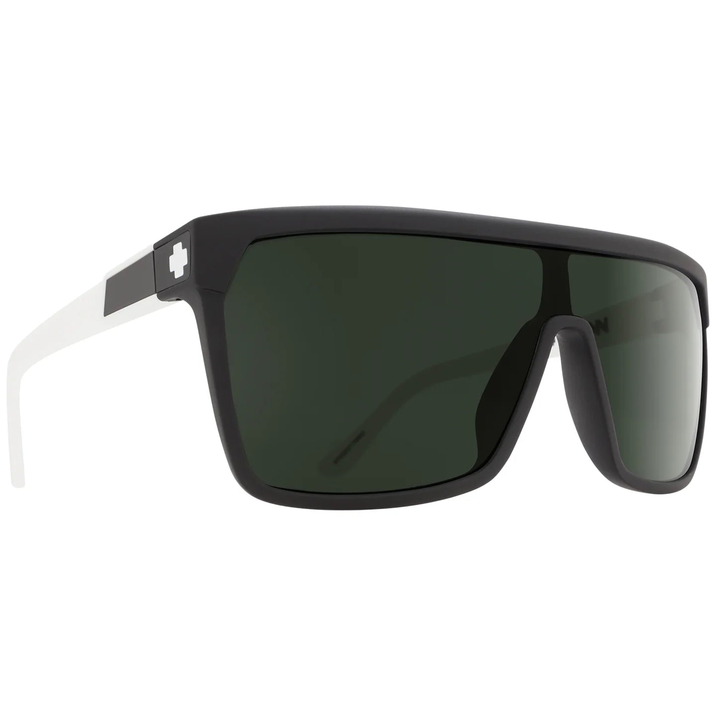 flynn sunglass matte ebony ivory w/ happy grey green