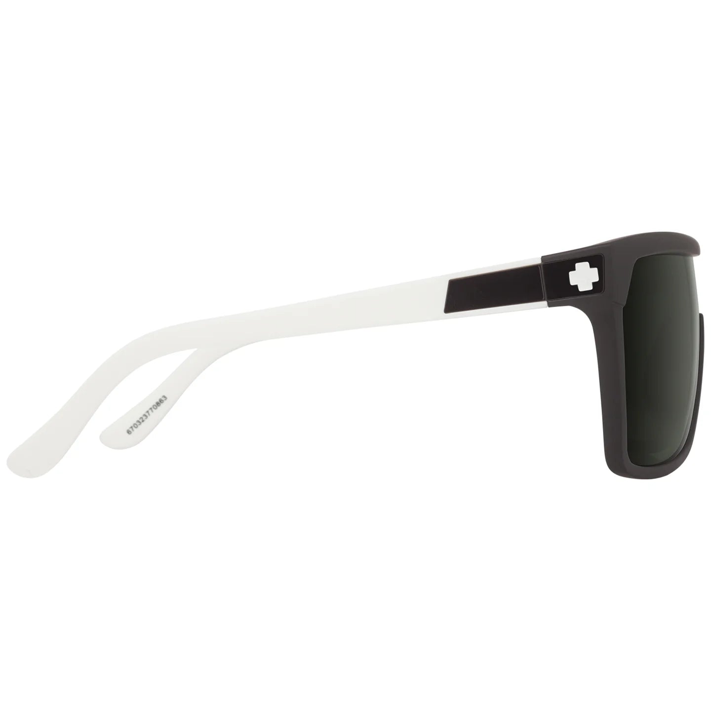 flynn sunglass matte ebony ivory w/ happy grey green