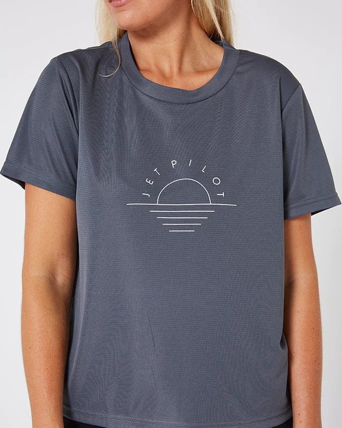 ladies pacer tee charcoal