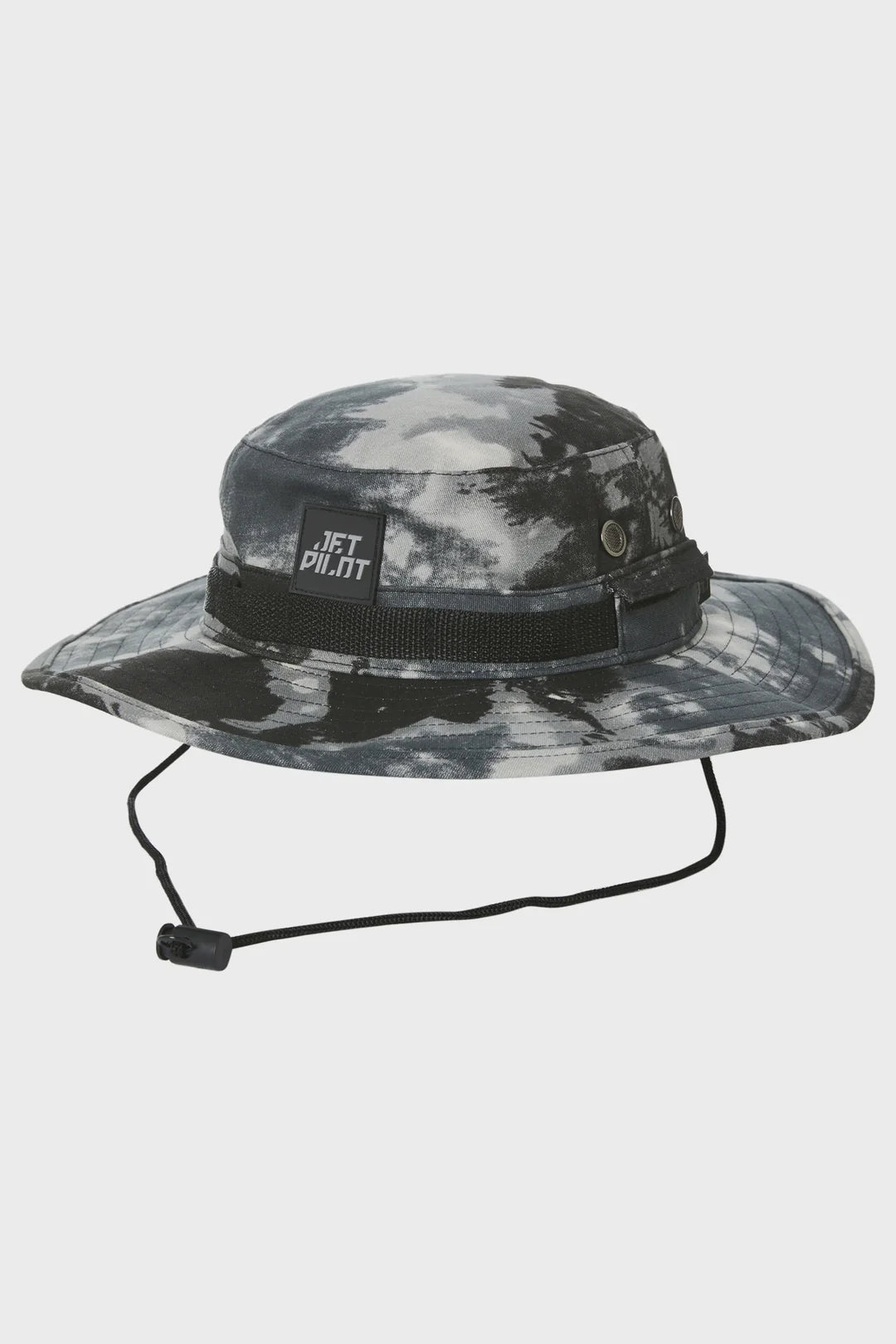 hiker mens wide brim hat black/camo